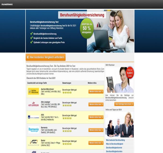 berufsunfaehigkeitsversicherung-js.de &#8211; Berufsunfähigkeitsversicherungen im Test
