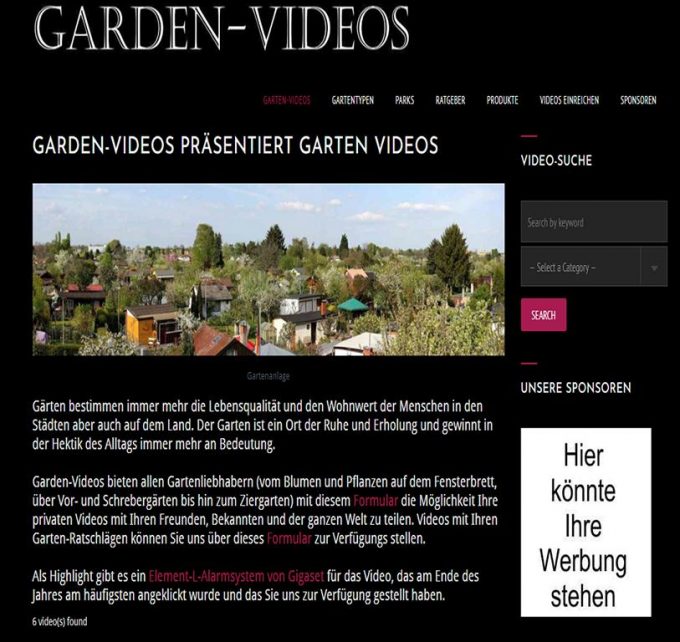 Garden-Videos.com zeigt Garten Videos