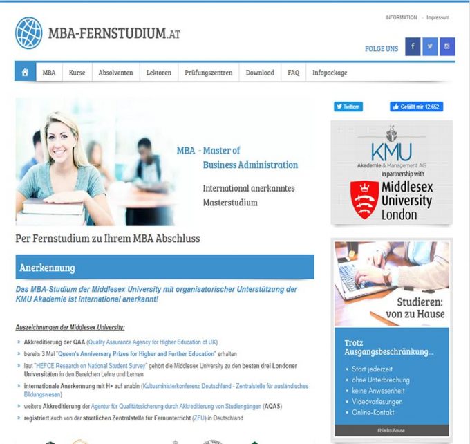 MBA-Fernstudiengänge &#8211; deutschsprachig und berufsbegleitend