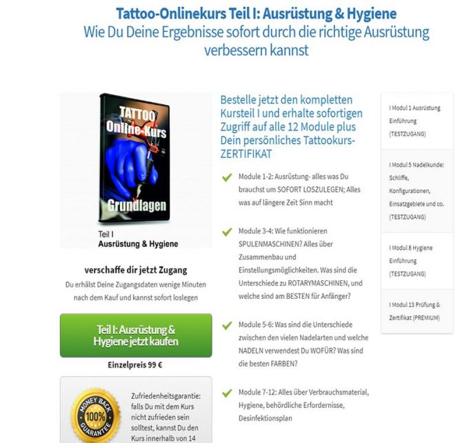 Taetowierer Ausbildung