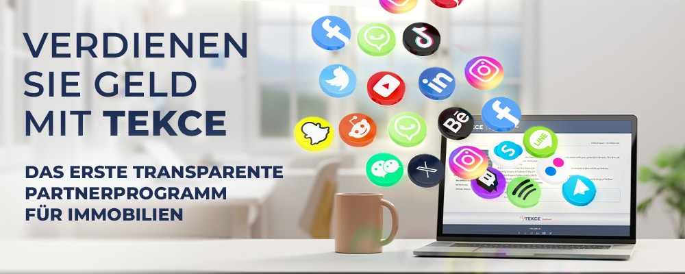 Werden Sie Partner im Affiliate-Programm der TEKCE Immobilien